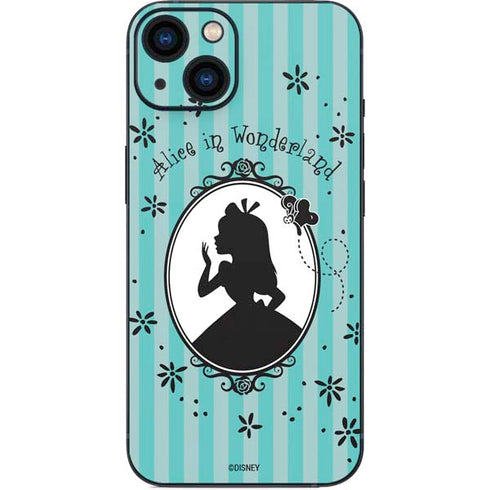 Disney Alice in Wonderland (animated) Silhouette in the Mirror iPhone 14 Plus Skin
